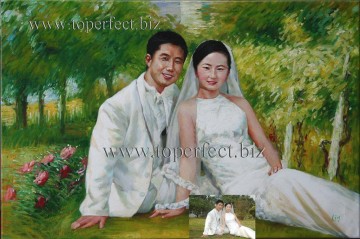 imd016 ejemplos de retrato de boda Pinturas al óleo